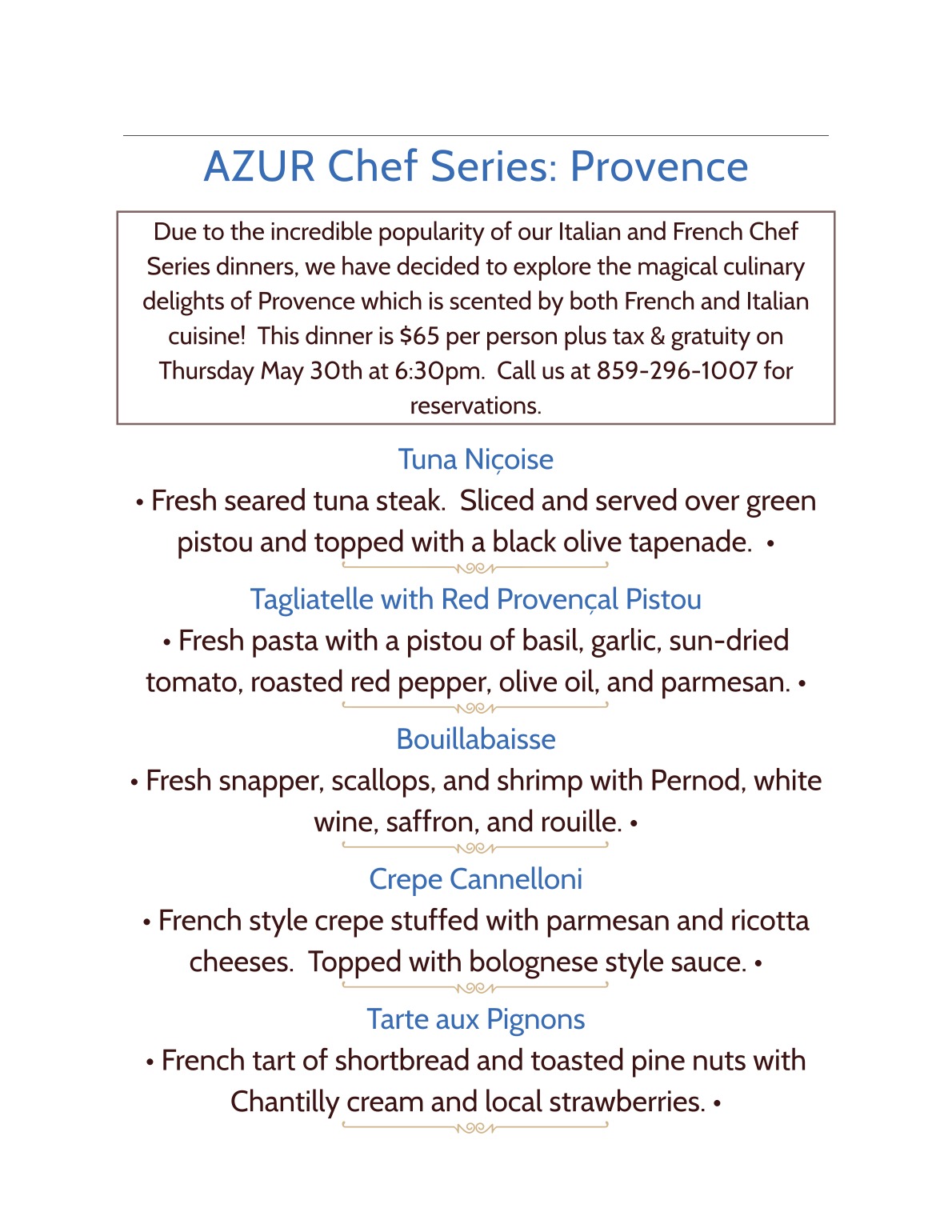 Upscale Restaurant Lexington Fine Dining Lexington Azur Restaurant